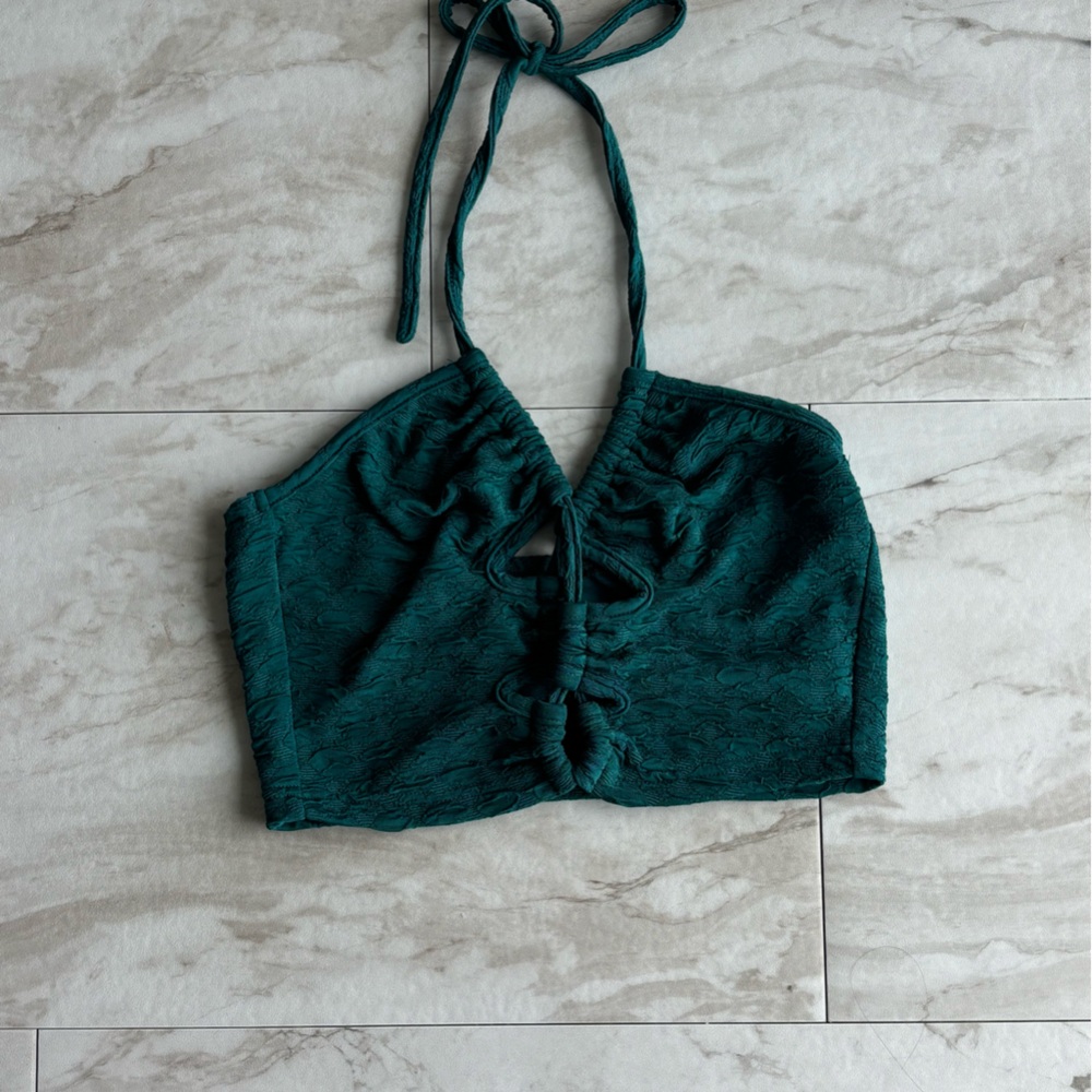 SHEIN Green and Blue Crop Top Stylish and Trendy